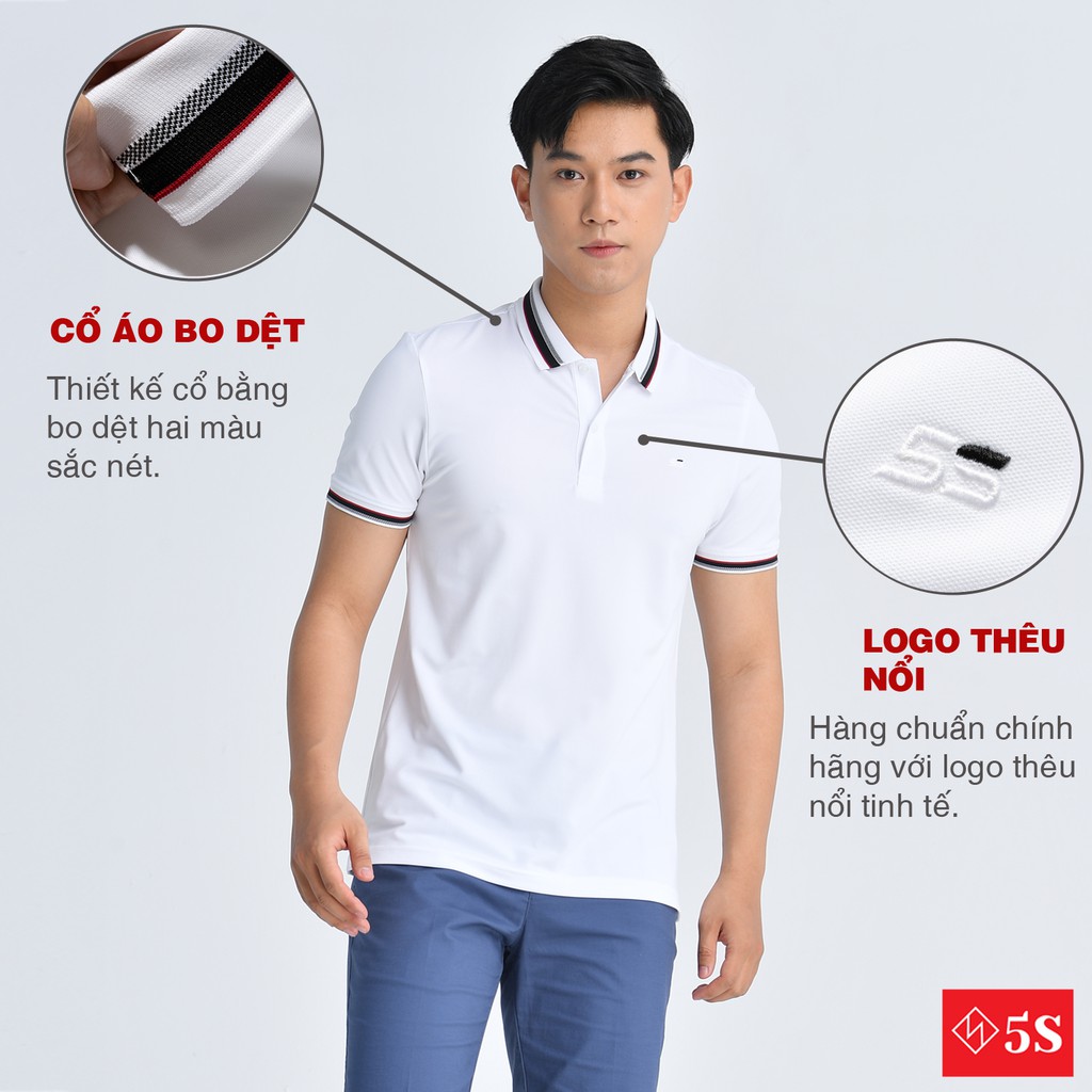 [MUA 2 GIẢM 30K] Áo Polo Nam Có Cổ Ngắn Tay 5S (5 màu), Chất Liệu Siêu Mát, Bền Màu (APC21015-01) | BigBuy360 - bigbuy360.vn