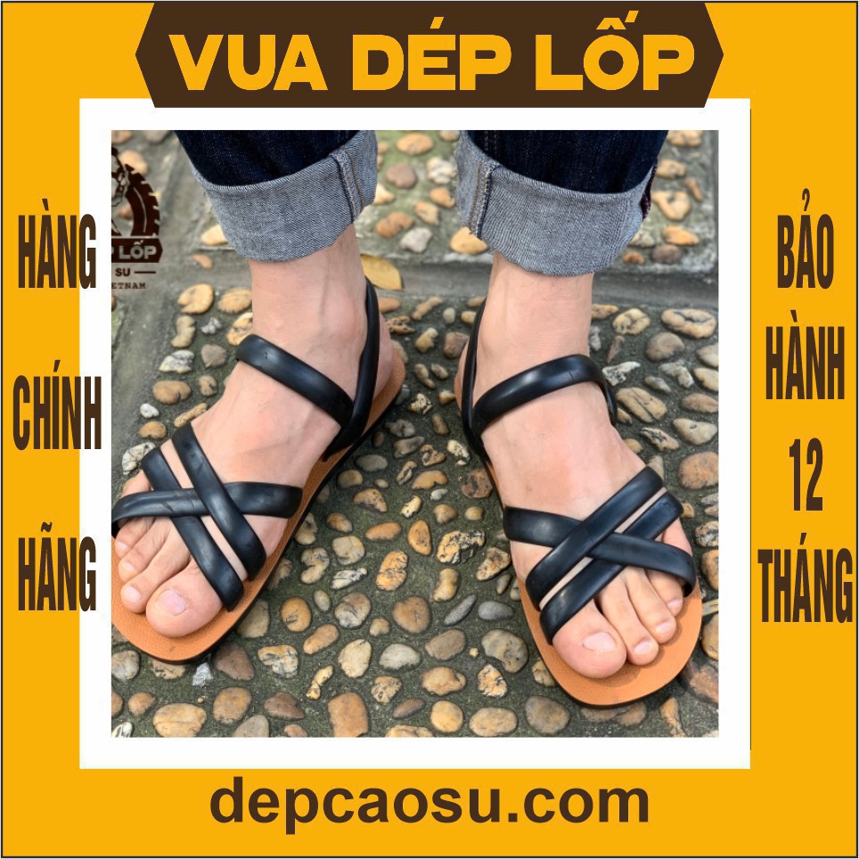 Dép cao su 2 lớp 5 quai giải phóng thương hiệu Vua Dép Lốp Phạm Quang Xuân, chính hãng, có bảo hành, ảnh thật, có sẵn