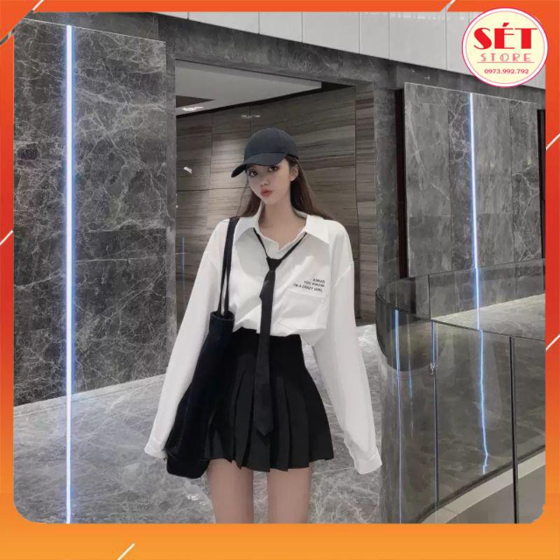 [QUÀ TẶNG LÀ GÓI XẢ VẢI BẠN NHÉ] Áo sơ mi trắng dài tay , in chữ ngực - Vải Thô Lụa, dáng suông , BAO ĐẸP - SM002 | BigBuy360 - bigbuy360.vn