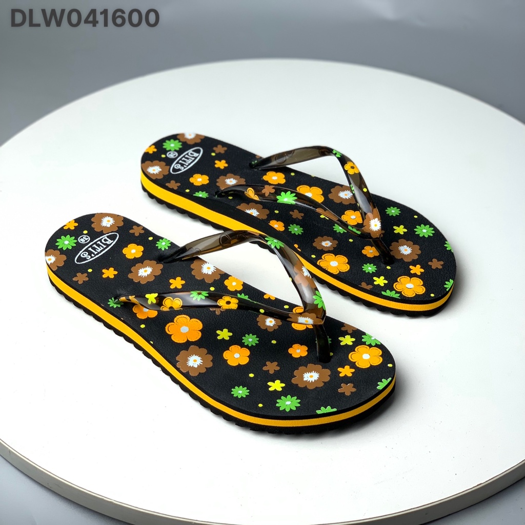 Dép kẹp nữ BlTIS ❤️FREESHIP❤️ Dép tông xỏ ngón nữ quai nhựa hoa đế xốp 2cm DLW041600
