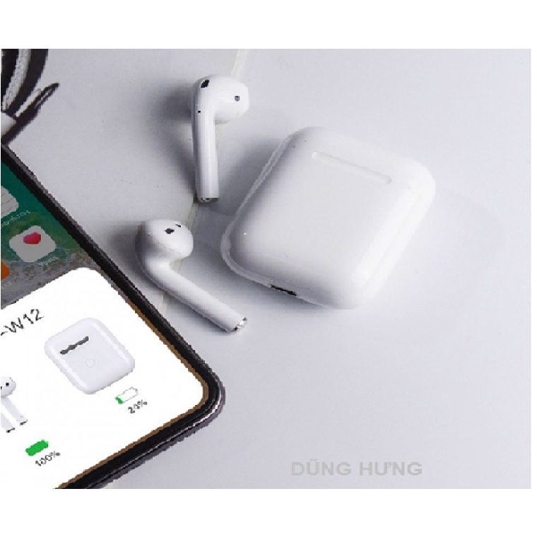 Tai nghe Bluetooth Lanex-Lep-W12 Công nghệ cảm ứng V5.0 hỗ trợ mic cảm ứng TWS.Phù hợp nhiều dòng điện thoại
