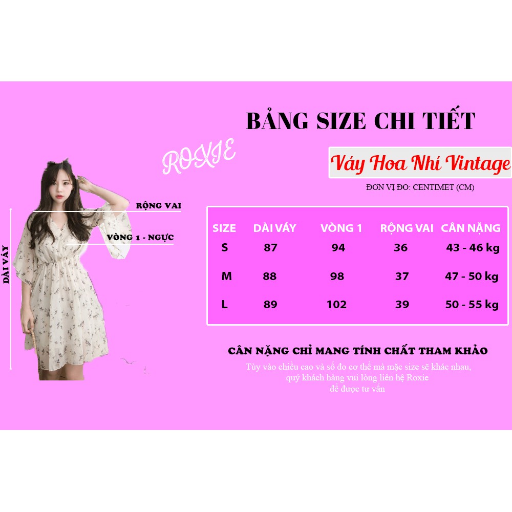 [Mã FAMAYWA giảm 10K đơn 50K] Váy hoa nhí dáng xòe, Đầm vintage tay lỡ chất voan phong cách tiểu thư Hàn Quốc - Roxie | BigBuy360 - bigbuy360.vn