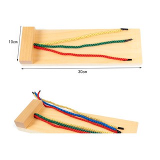 Giáo cụ Montessori - Bện dây Braiding Board
