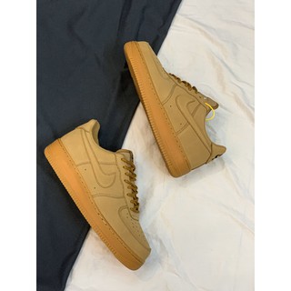 Giày NIKE AIr force 1 nâu da