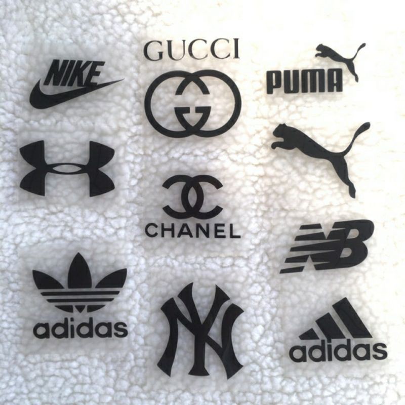 Decal phôi ép nhiệt logo hãng set 10 cái