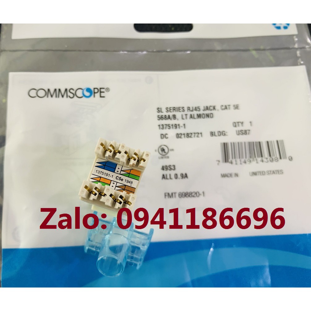 Mặt 2 Port Wallplate CommScope/AMP Face Plate 1859050-1 mặt nạ vuông