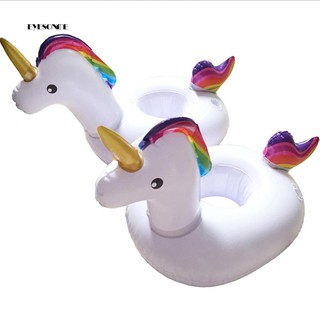 ♕Inflatable Rainbow Unicorn Water Float Ride-on Swimming Pool Lounger Beach Raft