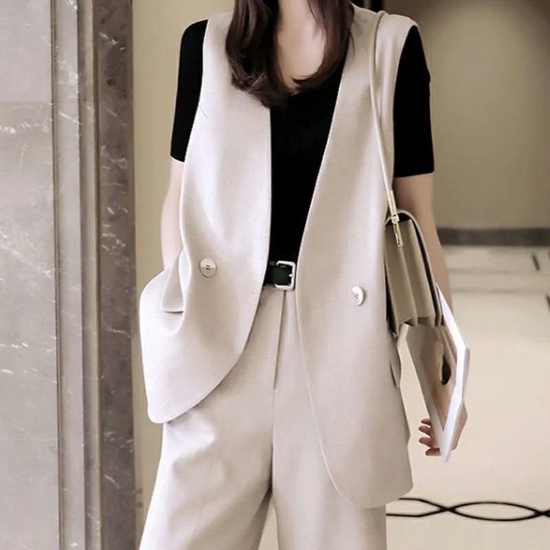 Set Áo Vest + Quần Short + Áo Thun Thời Trang Dành Cho Nữ