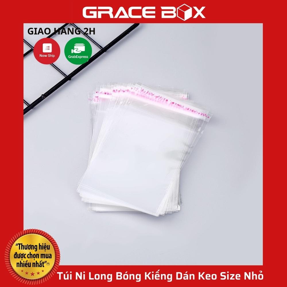 Set 100 Túi NiLong OPP Bóng Kiếng Dán Keo Size Nhỏ Đựng Phụ Kiện, Trang Sức, Bao Lì Xì - Siêu Thị Bao Bì Grace Box