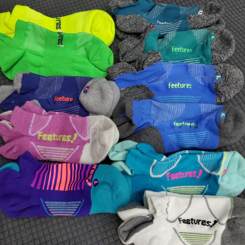 Vớ thể thao Feetures tập gym yoga chạy bộ nhiều màu