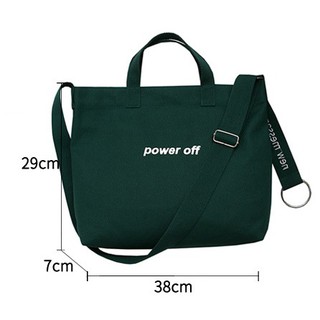 [sẵn] túi tote chéo power off
