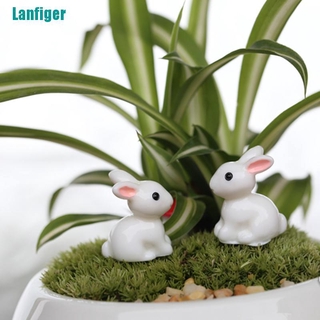 Set 2 Đồ trang trí Thỏ Mini Trang Trí Sân Vườn