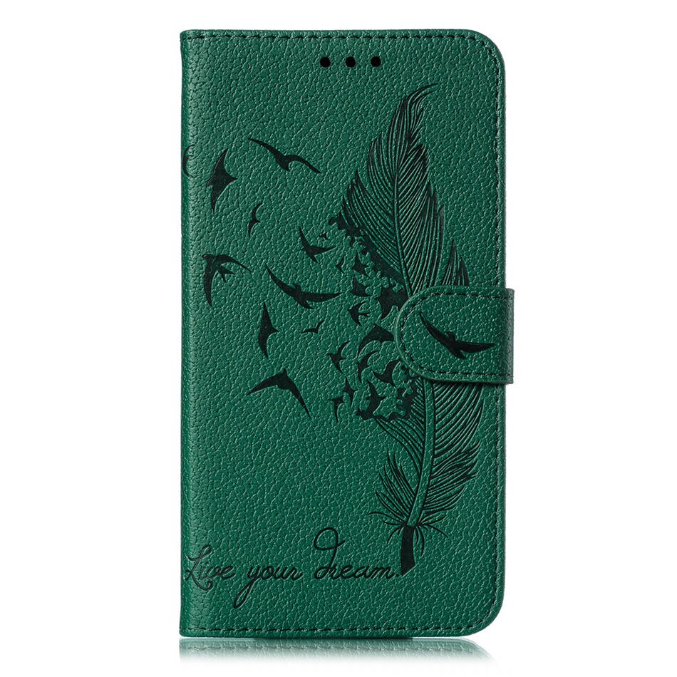 Cartoon Embossed Card Shockproof Cover Case For Huawei P Smart 2021 Wallet Flip PU Leather Etui for Huawei Psmart 2021 Fundas