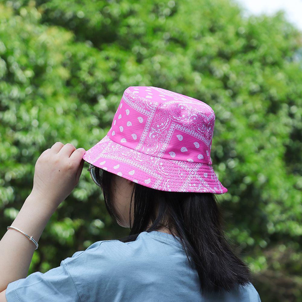ZAIJIE24 Nón Bucket Hoạ Tiết In Phong Cách Hip Hop