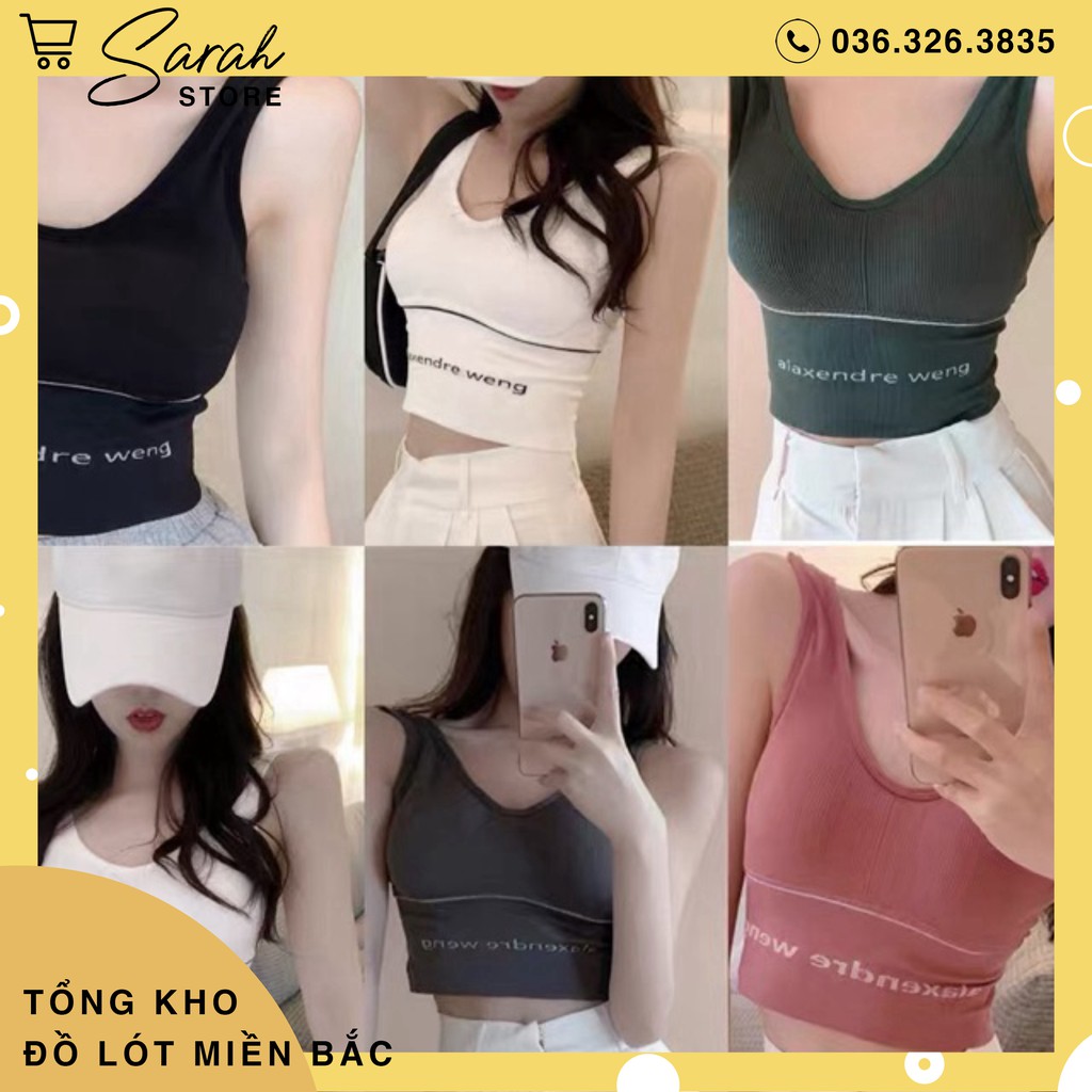 Áo bra gym yoga bra thể thao dáng crotop hàng xịn giá rẻ alaxendre weng 938