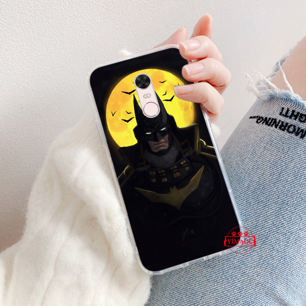 Ốp Lưng Tpu Mềm Trong Suốt In Hình Batman Cho Redmi Note 5 Pro 6 7 8 9 9s 7gb