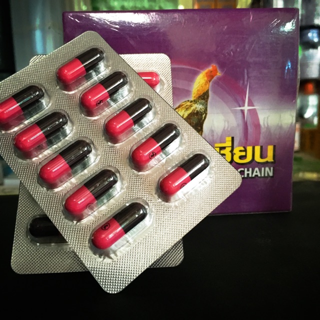 Kích lông gà chọi, hàng thái lan, vỉ 10 viên màu hồng