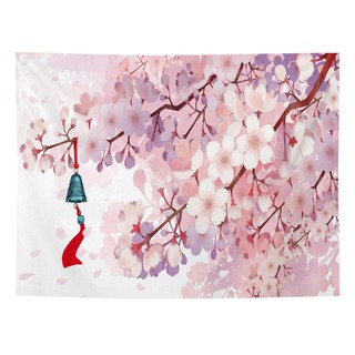 Tranh vải hoa anh đào,Size: 130*150cm, tặng kèm đinh đóng tường và kẹp tranh