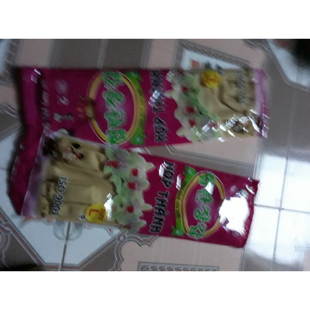 Găng tay cao su rửa bát Hợp Thành  hoặc Cầu Vồng loại dài dày đẹp