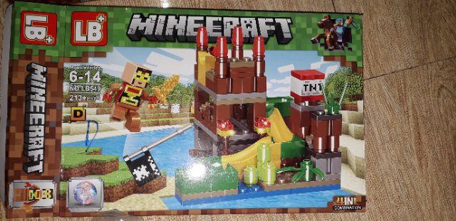Lắp ráp 1 hộp LegoMineCraft biệt thự trên sông LB549