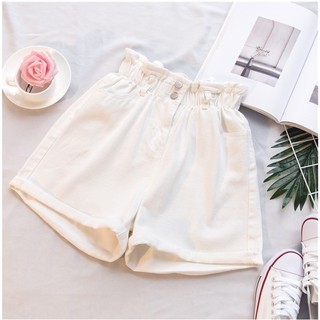 [Sẵn] Quần Short Denim Nữ Lưng Thun Cạp Cao