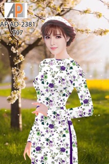 Vải áo dài in hoa hồng
