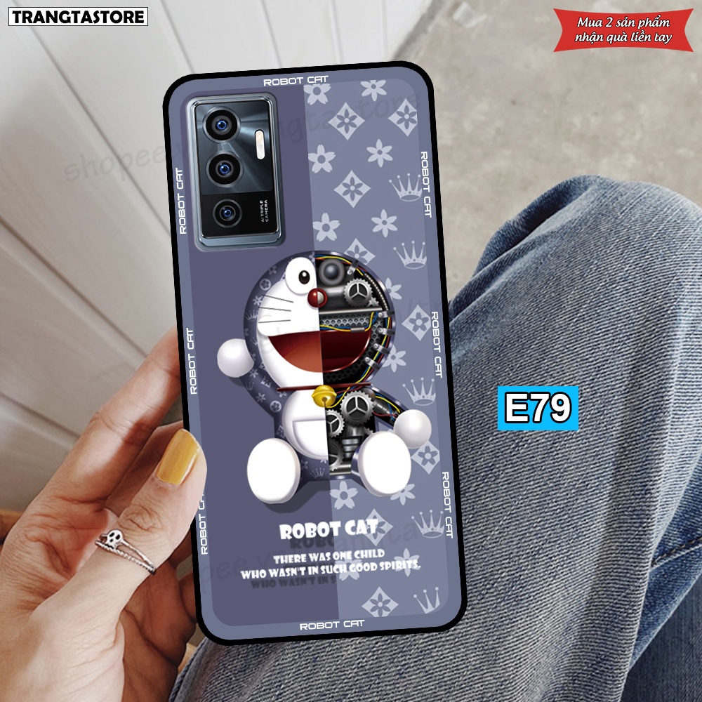 Ốp Vivo V23E in hình gấu Bearbrick,Metal Style,Doremon siêu dễ thương chất lượng