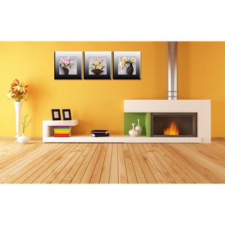 Bộ 3 tranh ghép treo tường hiện đại vtc bộ hoa lan đa dạng vip luna - tg - 0008