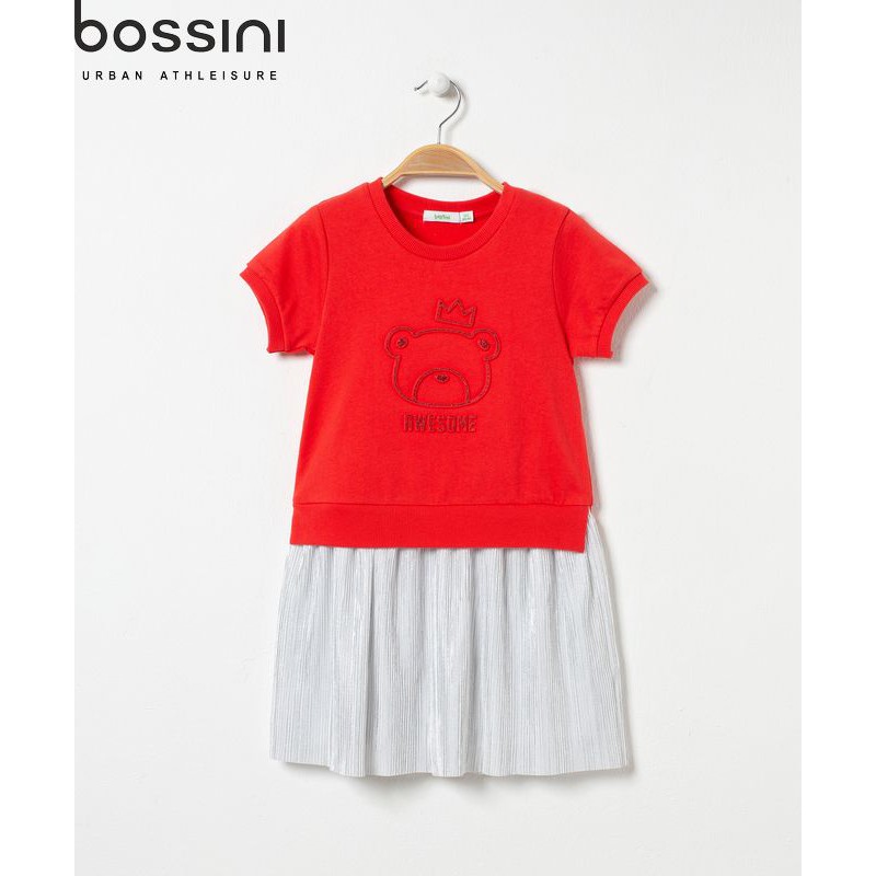 Đầm thun tay ngắn hình gấu bé gái Bossini 743608100