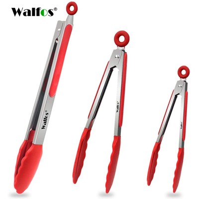 Kẹp silicone thực phẩm bằng thép không gỉ Walfos