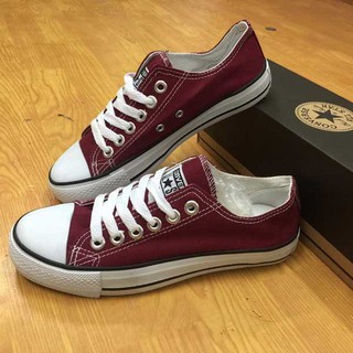 Giày CV Classic Cổ Thấp Nữ Đỏ Mận