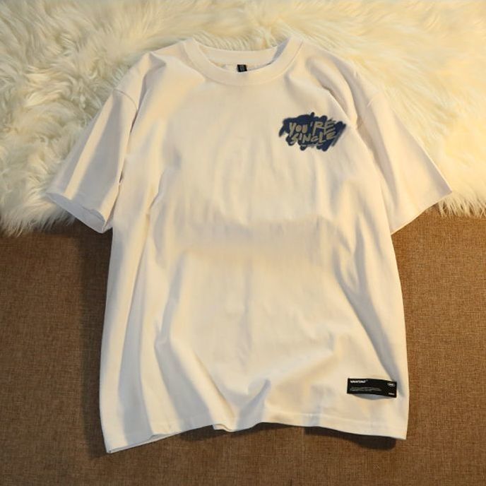 NRVP Áo thun ngắn tay dáng rộng theo phong cách Hàn Quốc 2021 dành cho nữ