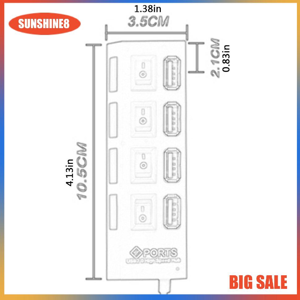 Hub Chia 4 Cổng Usb Tốc Độ Cao