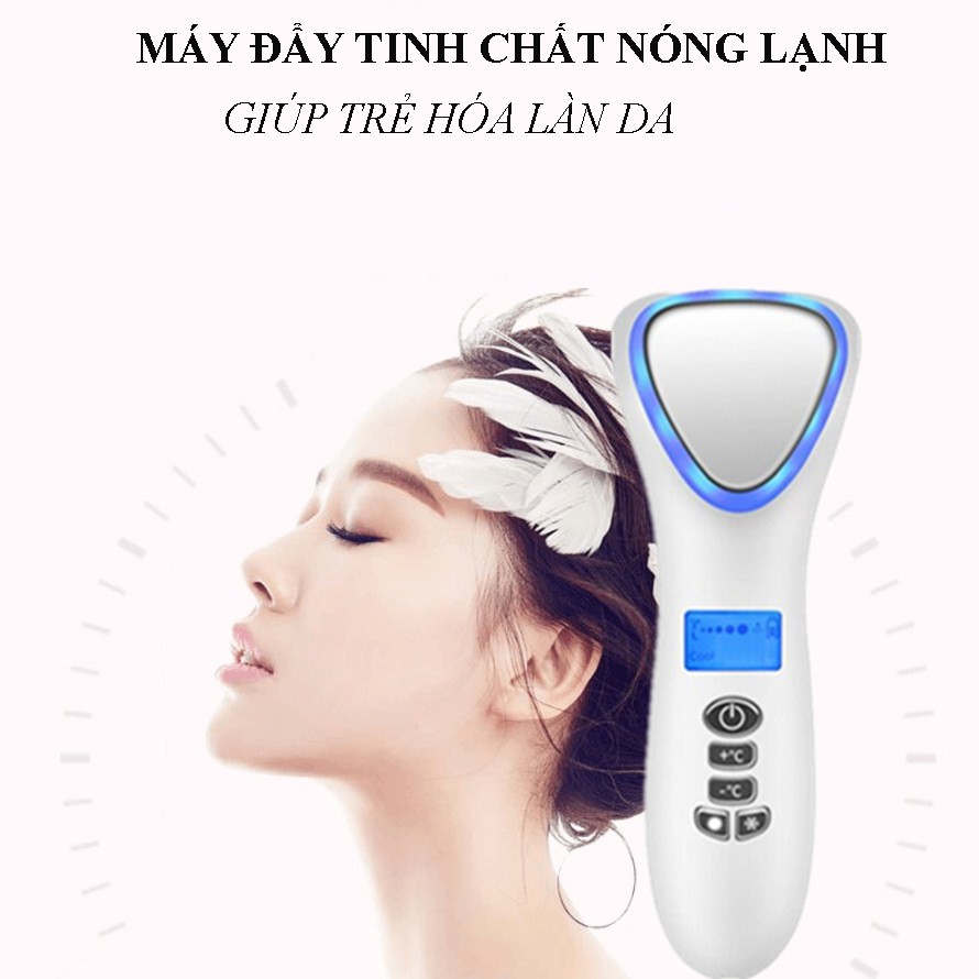 Máy đẩy tinh chất nóng lạnh GIÚP làm sạch sâu Hấp thụ chất dinh dưỡng và TRẺ hóa làn da D002