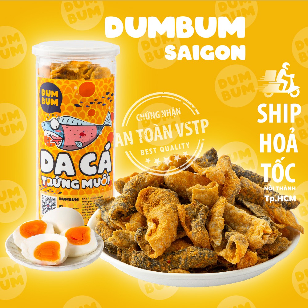 Da cá trứng muối DumBum 220g đồ ăn vặt Sài Gòn vừa ngon vừa rẻ