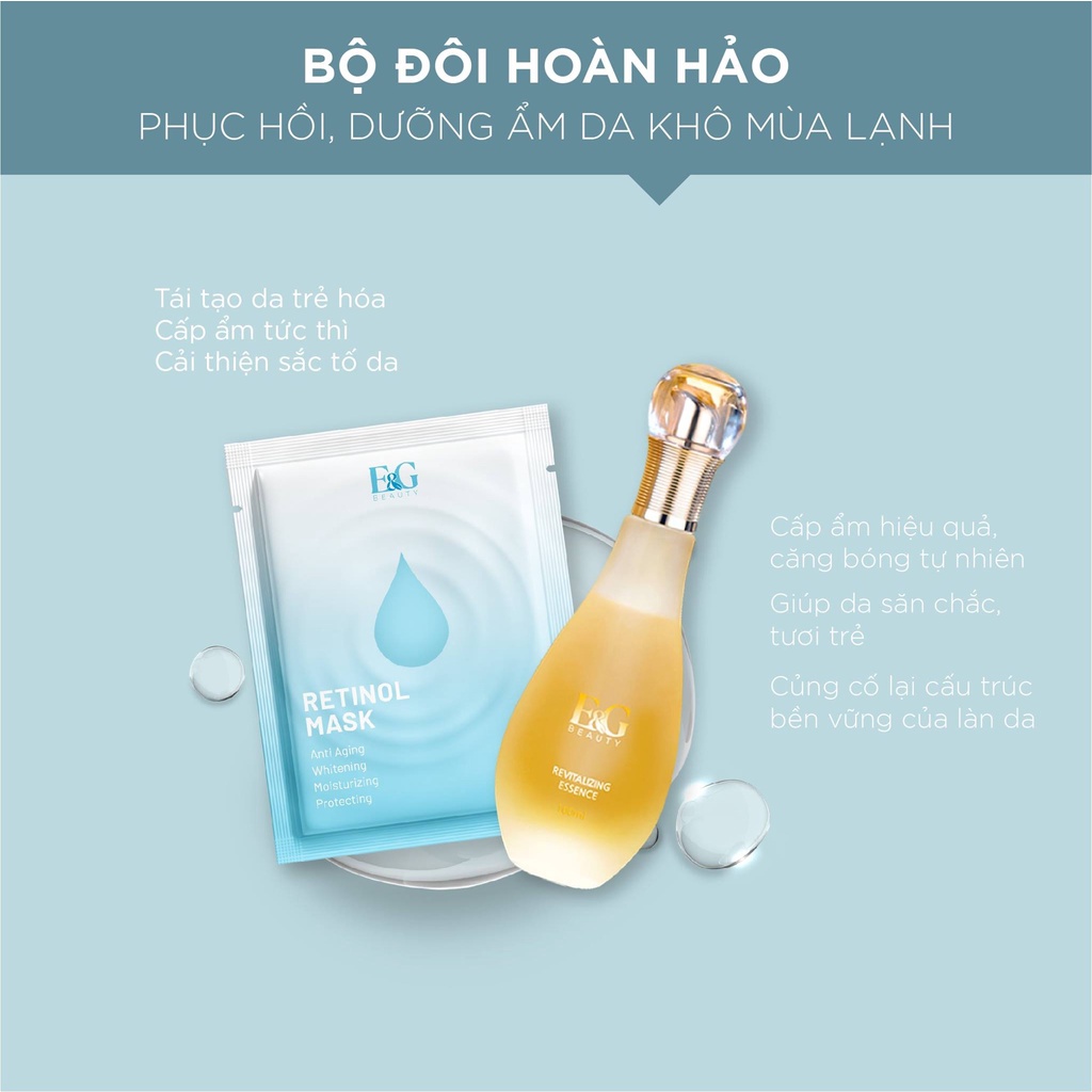 Mặt Nạ Retinol E&amp;G Beauty Hàn Quốc, Mặt Nạ Dưỡng Da Xóa Mờ Vết Nhăn Thâm Nám, Cấp Ẩm Cho Da Căng Bóng Mit Beauty