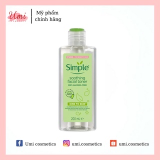 Nước hoa hồng simple - toner soothing facial cấp ẩm cân bằng da 200ml