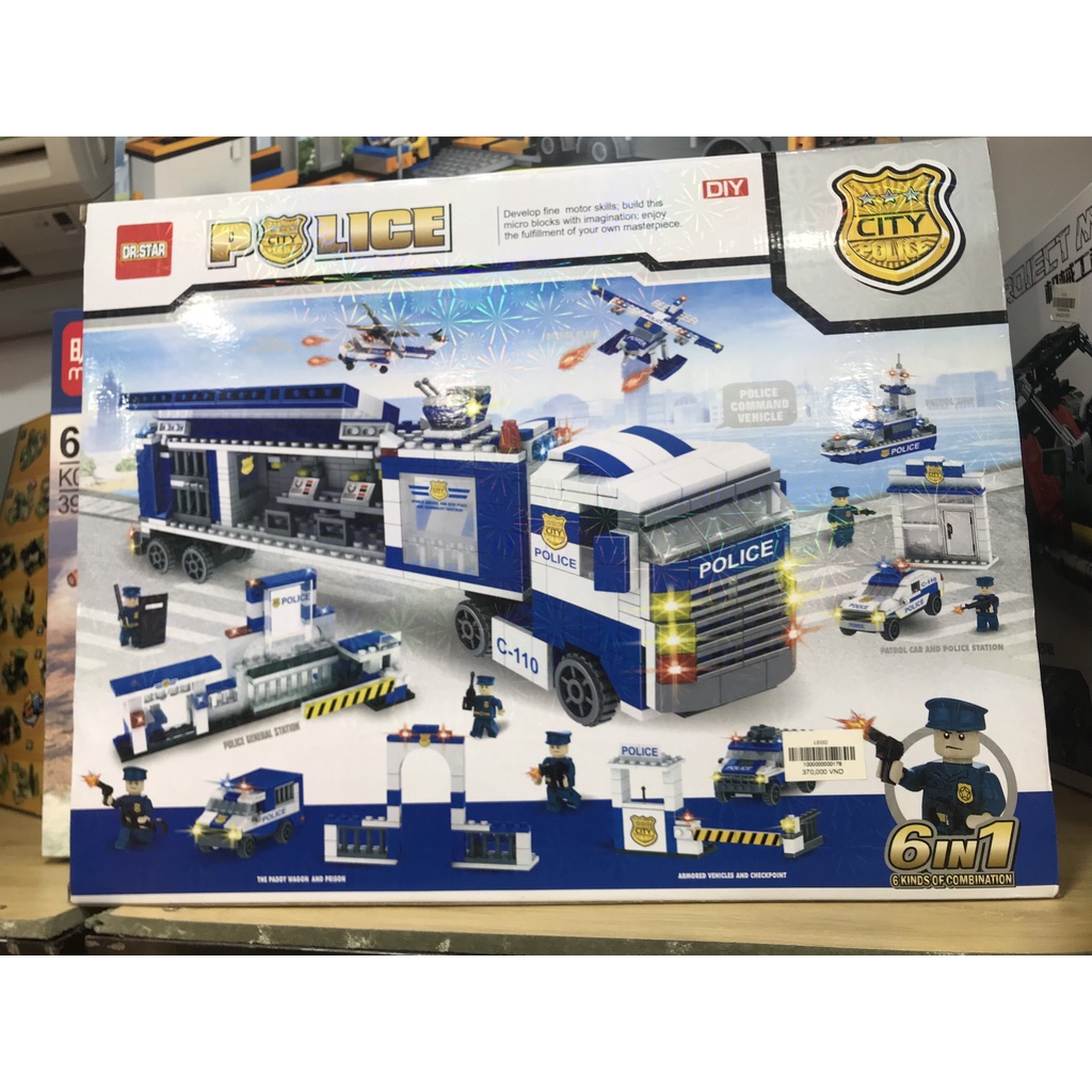 BỘ ĐỒ CHƠI XẾP HÌNH CẢNH SÁT, Lắp Ghép Oto, Robot, Lắp Ráp Xe Swat, Trực Thăng, Máy Bay