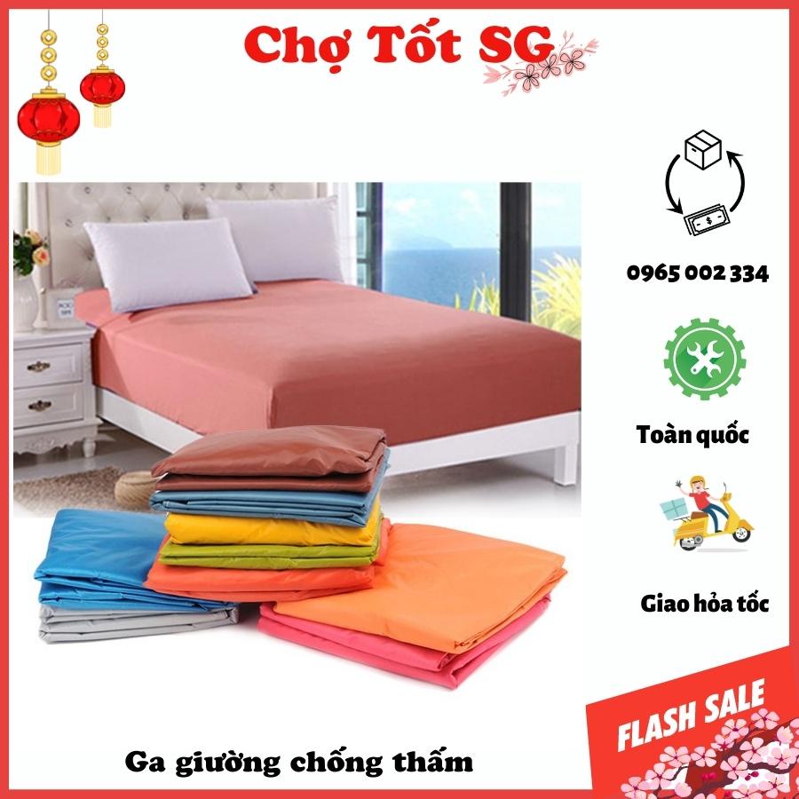 ✔️ Ga Giường, Miếng Lót Nệm Chống Thấm, Drap Chống Nước Màu Trơn Cao Cấp Loại Lớn 1.8m x 2m Và 1m6 x 2m [BH 1 Đổi 1]