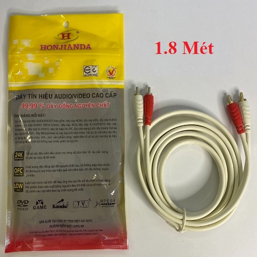 Dây AV 4 đầu hoa sen dài 1.8/3/5/10 MÉT cao cấp (ĐỒNG NGUYÊN CHẤT 99,9%)