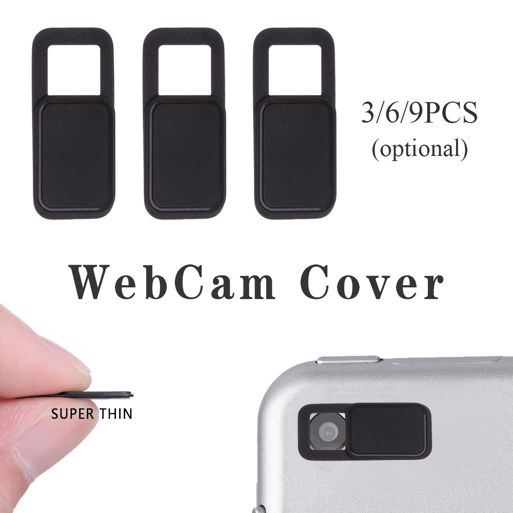 Set 3 / 6 / 9 Vỏ Bọc Webcam Bằng Nhựa Siêu Mỏng Tự Dính Chuyên Nghiệp