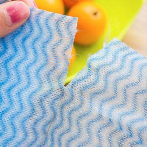 [ 3 cuộn 150 cái ] khăn lau nhà bếp đa năng vải không dệt - cuộn 50 khăn giấy lau chùi vệ sinh sử dụng 1 lần