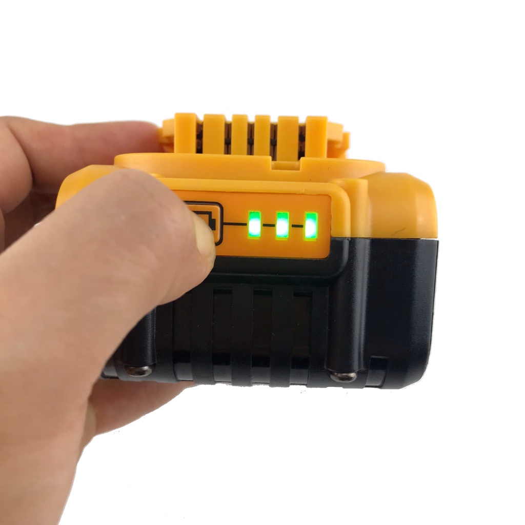 Pin Dewalt DCB184-B1 10 cell dùng cho máy cầm tay Dewalt 18v 20v nhận sạc zin