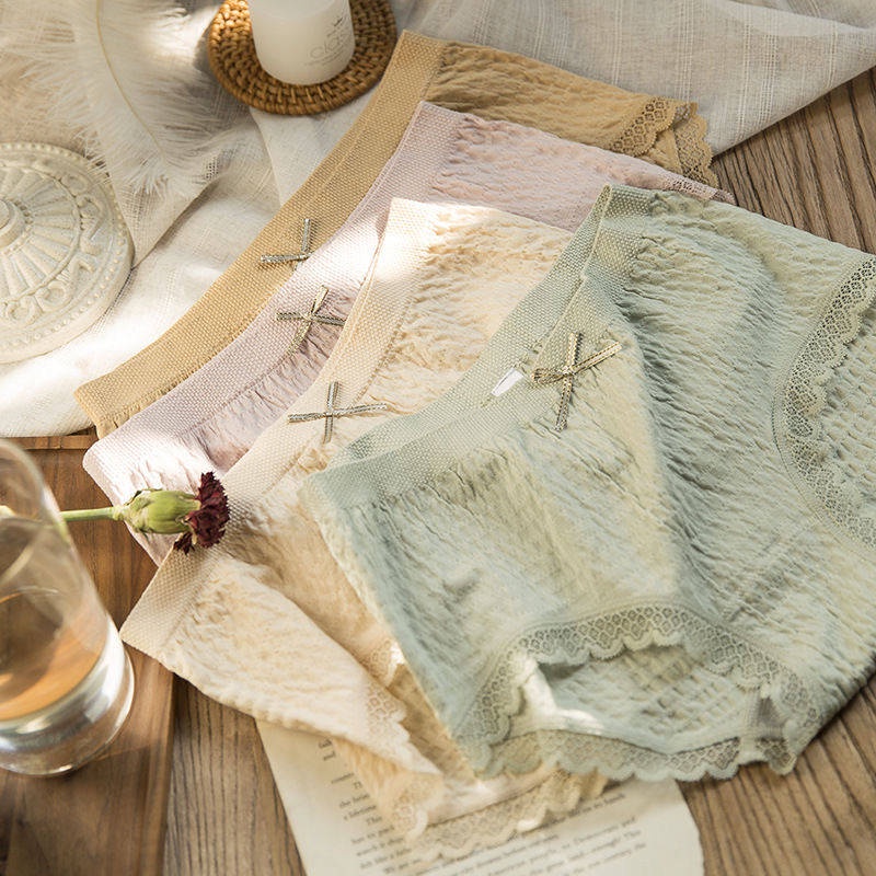 Đồ lót nữ nữ cotton nguyên chất eo sinh viên trung bình SeamorNe chuyến đi kháng khuẩn