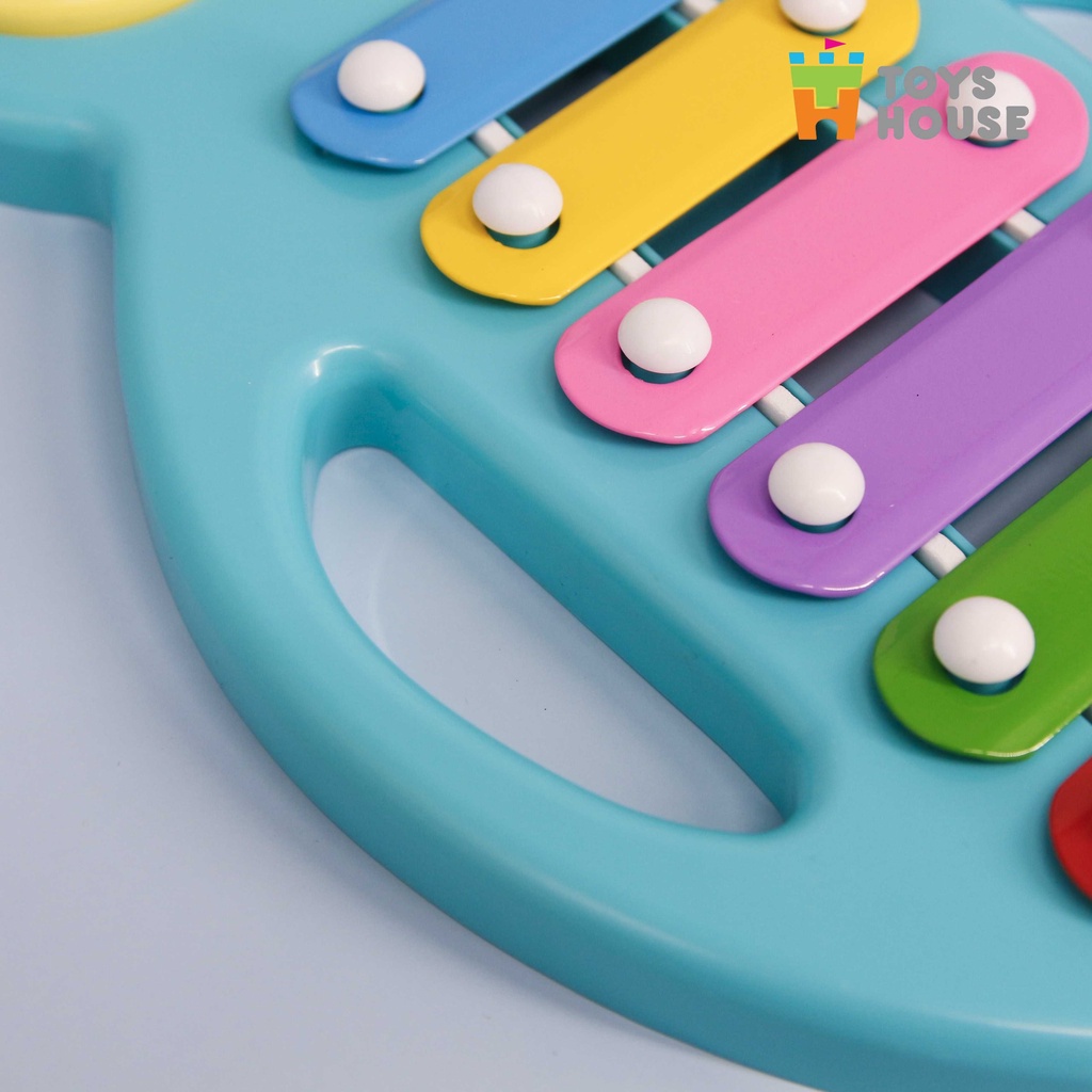 Đàn đồ chơi cho bé Bộ đàn gõ Xylophone hình cú mèo đáng yêu Toyshouse 6 Phím 2 dùi