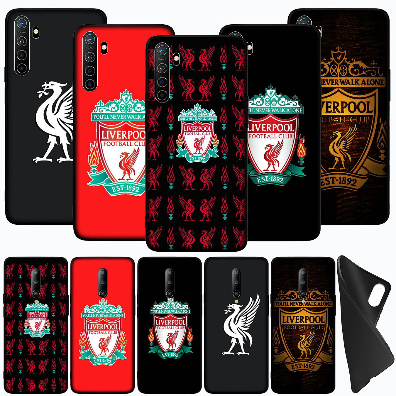 Ốp điện thoại silicon mềm hình logo Liverpool màu đỏ ngầu cho iPhone XR X XS Max 7 8 6 6s Plus + 6Plus 7Plus 8Plus