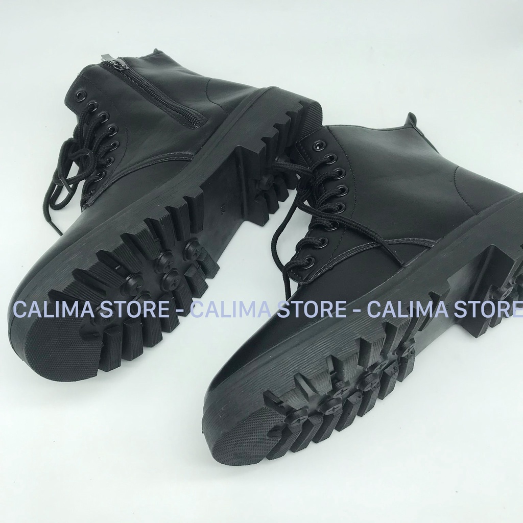 Giày boot nữ ullzang 🧡HÀNG TRUNG🧡 thời trang màu đen full box bill | BigBuy360 - bigbuy360.vn