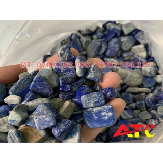 Đá vụn Lapis lazuli mài bóng màu tím túi 1000gam