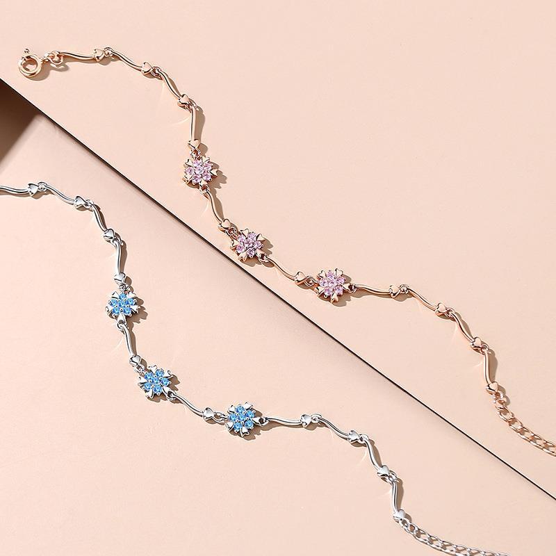 Lắc Tay Bạc Nữ - Bông Hoa Tuyết - Vòng Tay Bạc Sterling M.Lady Jewelry