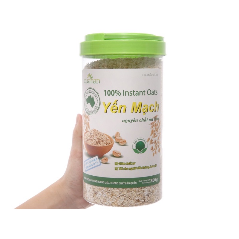 Yến Mạch Nguyên chất Hũ 800g Xuân An